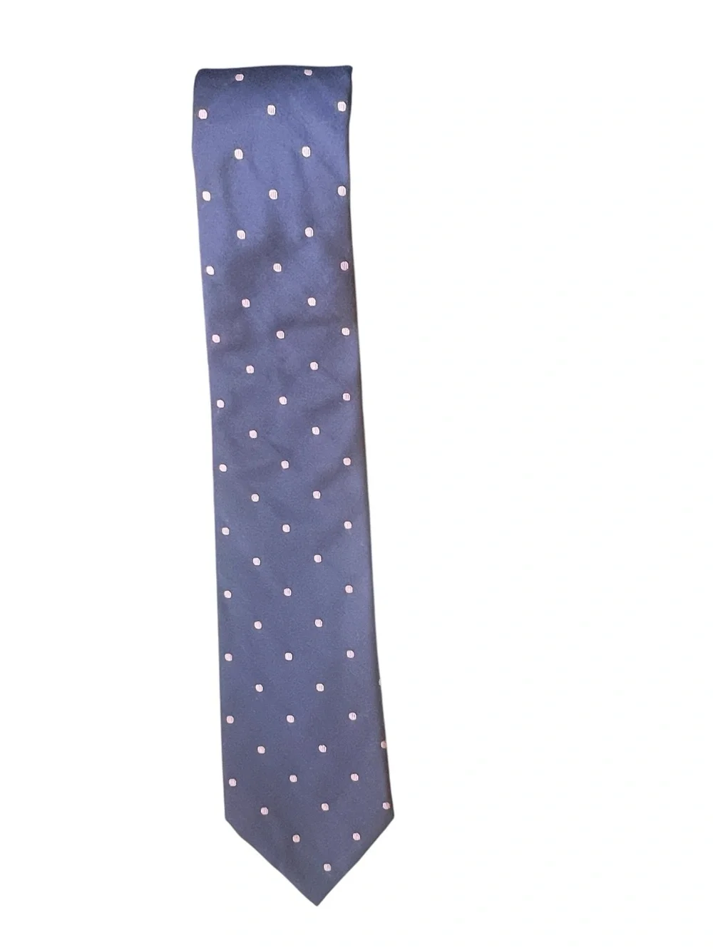 VTG Pierre Cardin 100% Silk Tie Purple Pink Polka Dots Office Intern Retro